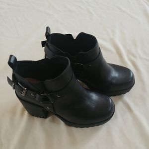 Torrid black boots thick wedge size 10 W